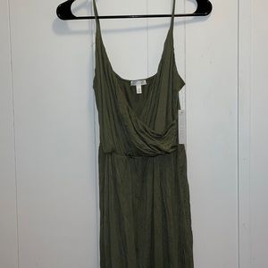 Abound Green Surplice Wrap Jumpsuit